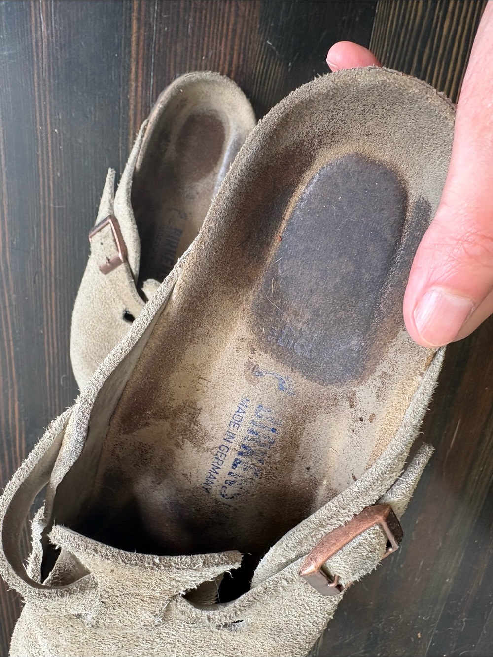 Birkenstock Boston Suede Clogs in Light Brown/Tan size 37 classic leather - Picture 6 of 10
